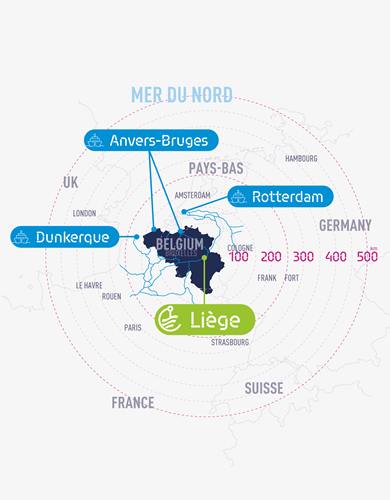 Carte du Port de Liège